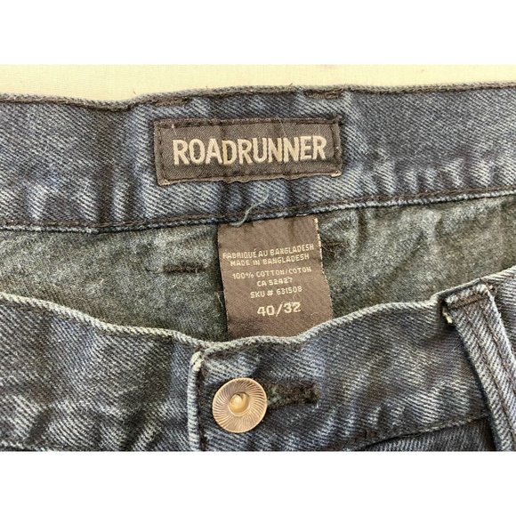 Roadrunner Men's Tapered Blue Jeans Size 40 X 32 Cotton High Rise Denim - Picture 2 of 3